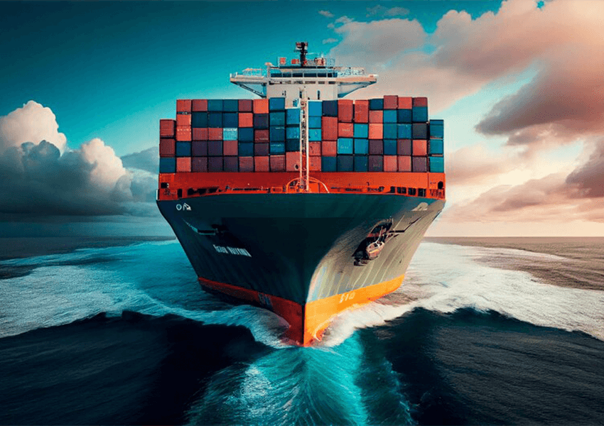 ocean-freight-loaded-container-cargo-ship-is-seen-front-as-it-speeds-ocean